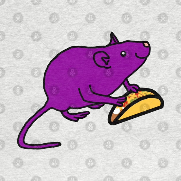 Funny Rat with Taco by ellenhenryart